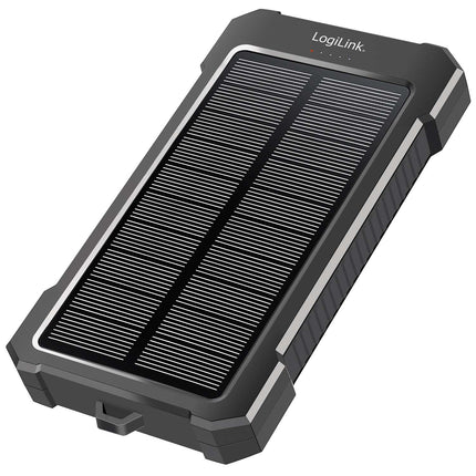 LogiLink saulės energija varoma išorinė baterija, 10 000 mAh, 20 W, IP64