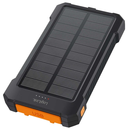 LogiLink saulės energija varoma išorinė baterija, 10 000 mAh, 20 W, IP64