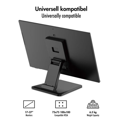 LogiLink jutiklinio ekrano stovas 17–27 colių ekranams, iki 6,5 kg, juodas