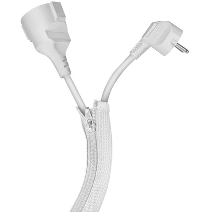 LogiLink Zip kabelio įmautė 30 mm x 5 m su 360° apsauga, balta, pintas