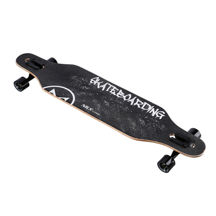 Longboardas - kaukolės dizainas, medinė lenta