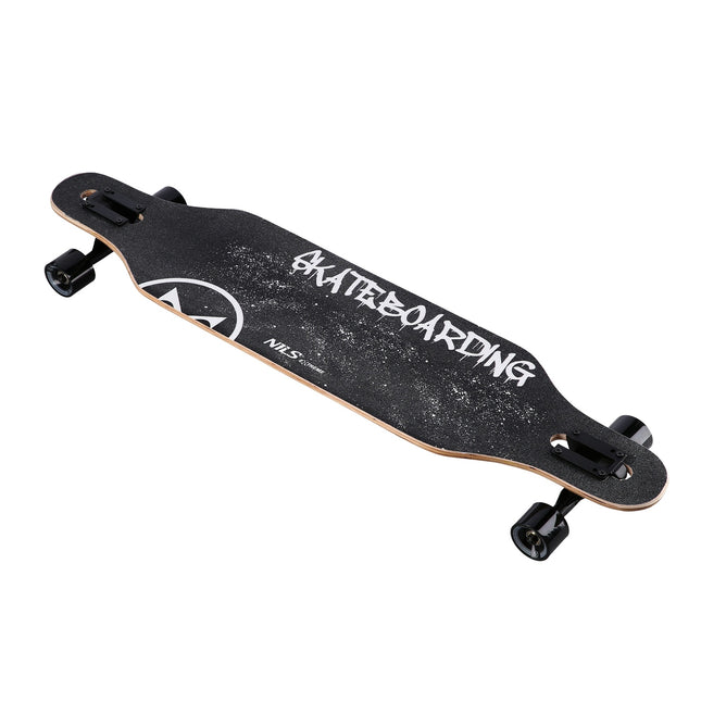 Longboardas - kaukolės dizainas, medinė lenta