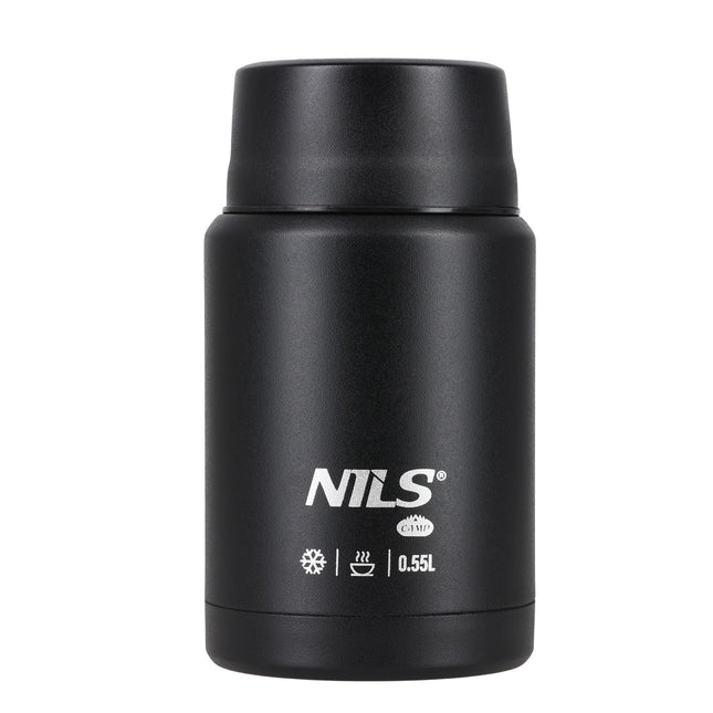 Pietų termosas 550 ml, juodas, nerūdijančio plieno