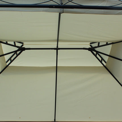 Prabangus paviljono sodo paviljonas 3x4 m kreminės spalvos, šventinė palapinė, sodo palapinė-pagoda sodui ir terasai