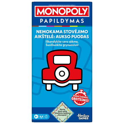 MONOPOLY stalo žaidimo nemokamos automobilių stovėjimo aikštelės džekpoto išplėtimo rinkinys