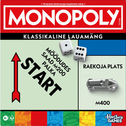 Klasikinis stalo žaidimas MONOPOLY - atnaujinta versija estų kalba
