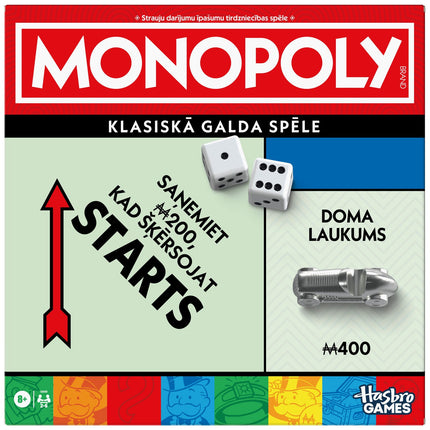 Klasikinis stalo žaidimas MONOPOLY latvių kalba