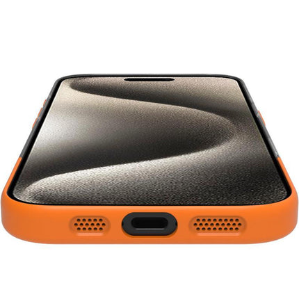 Magdual MagSafe compatible case iPhone 16 Orange + Transparent