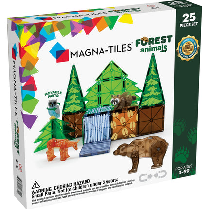 Magna-Tiles magnetinės statybinės plytelės, miško gyvūnai, 25 vnt.