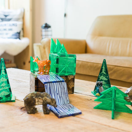 Magna-Tiles magnetinės statybinės plytelės, miško gyvūnai, 25 vnt.