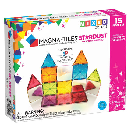 Magna-Tiles magnetinės statybinės plytelės „Žvaigždžių dulkės“, 15 vnt.
