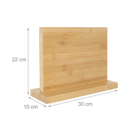 Magnetic Bamboo Knife Block – Reversible, Stable Stand
