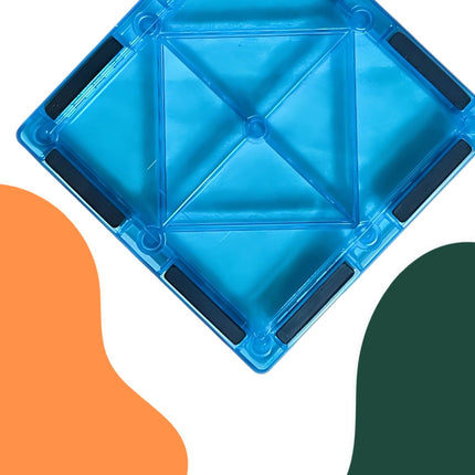 Magnetinių kaladėlių rinkinys - 100 detalių, geometrinės formos