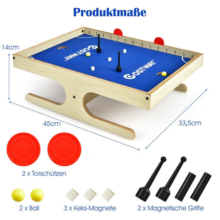 Magnetinis mini stalo futbolo stalas su 2 kamuoliukais ir rankenomis