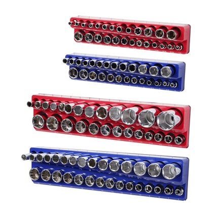 Magnetic Socket Organizer Set, 4-Piece, Metric SAE, 108-Slot