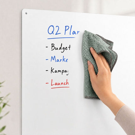 Magnetic Steel White Board, 50x100 cm, Wipe-Clean Surface