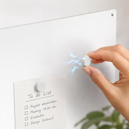 Magnetic Steel White Board, 50x100 cm, Wipe-Clean Surface