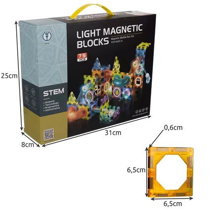 Magnetiniai kaladėlės - takelis 83 dalys. Kruzzel 22684
