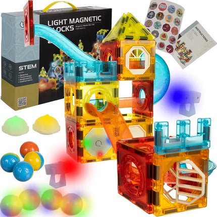 Magnetiniai kaladėlės - takelis 83 dalys. Kruzzel 22684