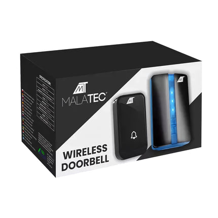 „Malatec 23371“ juodas belaidis durų skambutis