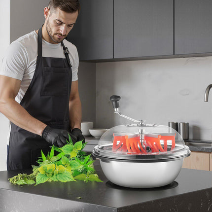Manual Bud Bowl Trimmer 16 in, Stainless Blades, Clear Lid