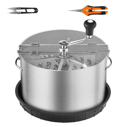 Manual Bud Trimmer 16-Inch, Stainless Steel, Clear Lid