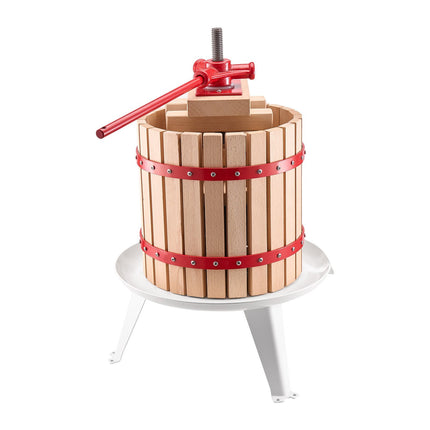 Manual Fruit Wine Press 12L, Beechwood Basket, Handle