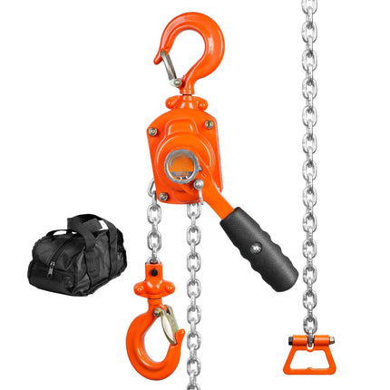 Manual Lever Chain Hoist 0.5 Ton, 1.5 m Lift, G80 Chain
