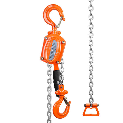 Manual Lever Chain Hoist 0.5 Ton, 1.5 m Lift, G80 Chain
