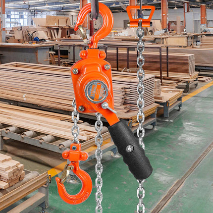 Manual Lever Chain Hoist, 1/4 Ton 1.5 m Lift, G80 Chain
