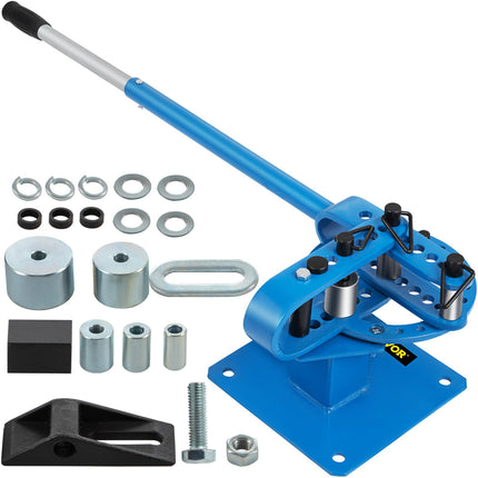 Manual Metal Bar Bender, 7 Dies, Round and Square Bars