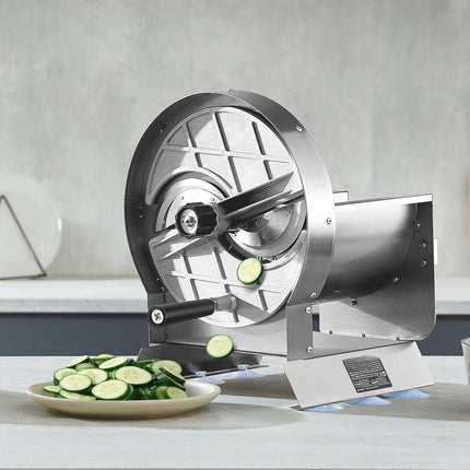 Manual Vegetable Slicer, 0-12mm Adjustable, Stainless Steel