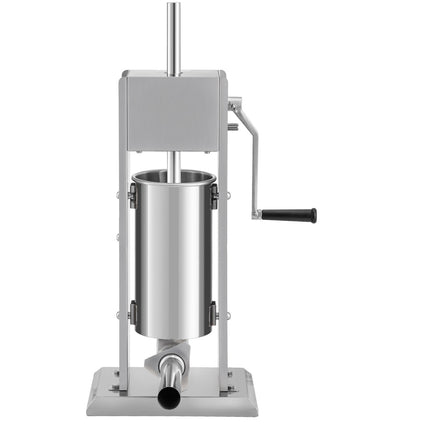 Manual Vertical Sausage Stuffer, 5L, 2-Speed, 4 Tubes