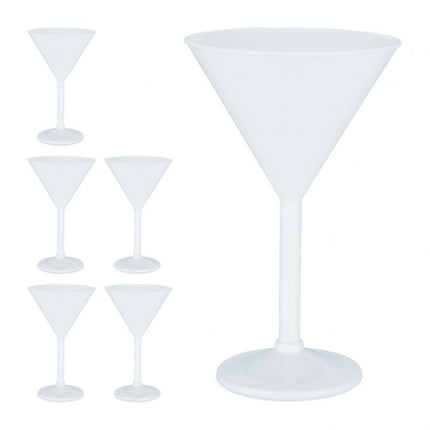 Martini stiklinės plastikinėje pakuotėje, 6 vnt. rinkinys