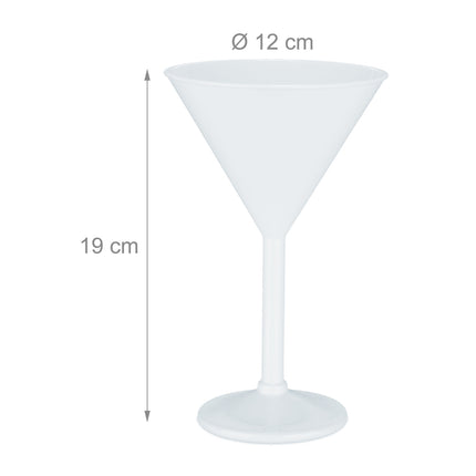 Martini stiklinės plastikinėje pakuotėje, 6 vnt. rinkinys