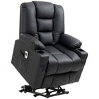Reclining massage chair, USB & Remote control, 150 kg Capacity, Black