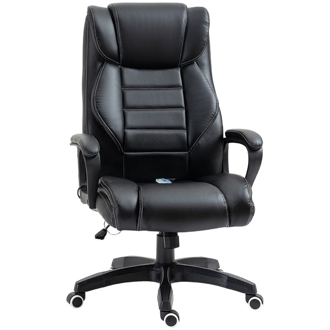 Masažinė kėdė, pasukama kėdė, reguliuojamo aukščio ergonomiška žaidimų kėdė, kompiuterio kėdė, 6 vibracijos taškai, reguliuojamas lininis pojūtis, juoda
