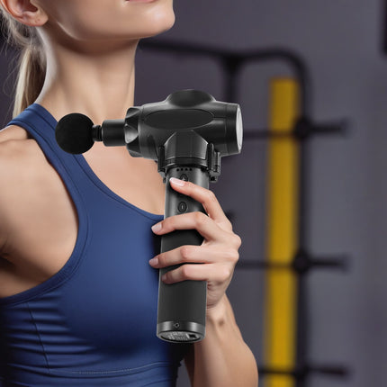 Massage Gun, Deep Tissue, 9 Speeds, 6 Heads