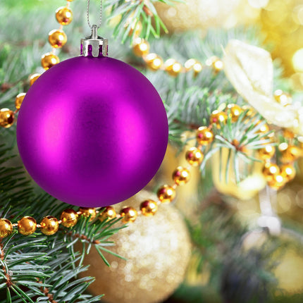 Matte Christmas Tree Baubles Set, 50 Pieces