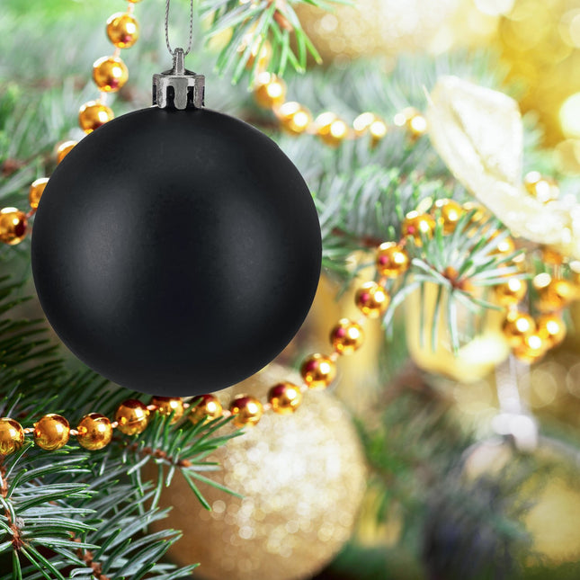 Matte Christmas Tree Baubles Set, 50 Pieces