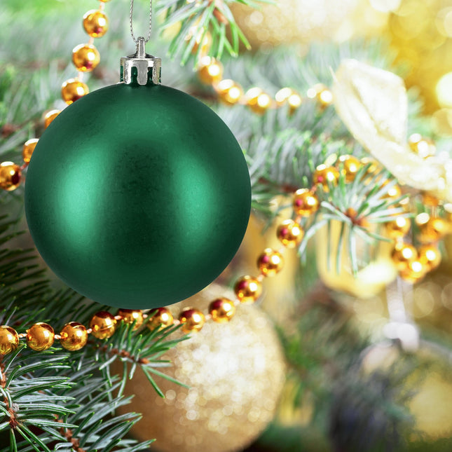 Matte Christmas Tree Baubles Set, 50 Pieces