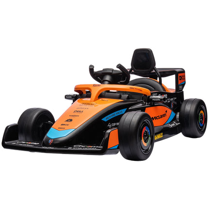 Orange electric car for children, 2-speed, remote control, 30 kg capacity