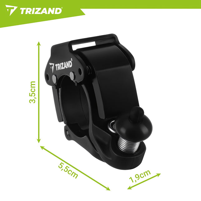 Mechaninis dviračio skambutis, juodas, 90-100 dB, universalus tvirtinimas