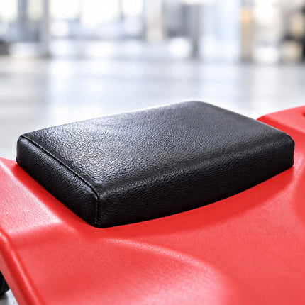 Mechanic's Creeper 150 kg with Padded Headrest, 6 Castors, Red