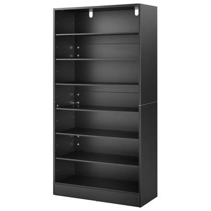 Media Storage Cabinet, 7-Tier DVD Shelf, 70x30x140 cm