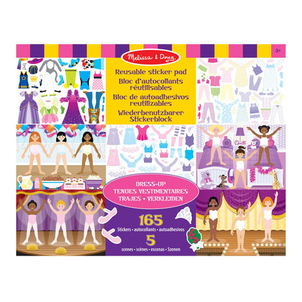 Melissa & Doug daugkartinio naudojimo lipdukų bloknotas - Apsirengėlių rinkinys