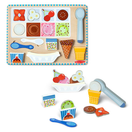 Melissa & Doug medinis magnetinis ledų dėlionės ir žaidimų rinkinys