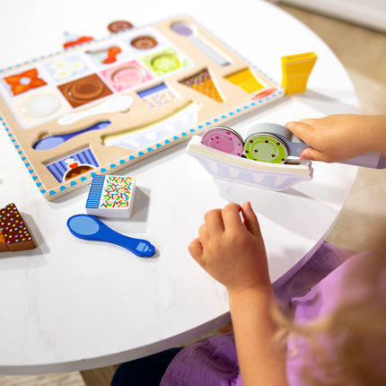 Melissa & Doug medinis magnetinis ledų dėlionės ir žaidimų rinkinys
