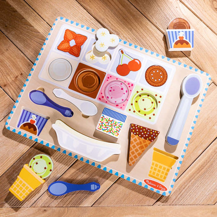 Melissa & Doug medinis magnetinis ledų dėlionės ir žaidimų rinkinys