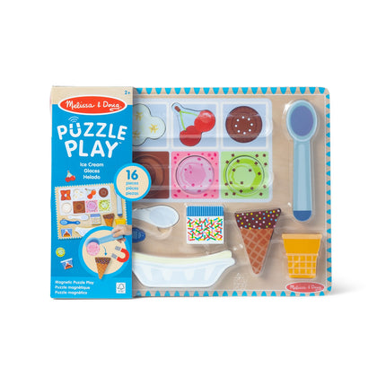 Melissa & Doug medinis magnetinis ledų dėlionės ir žaidimų rinkinys